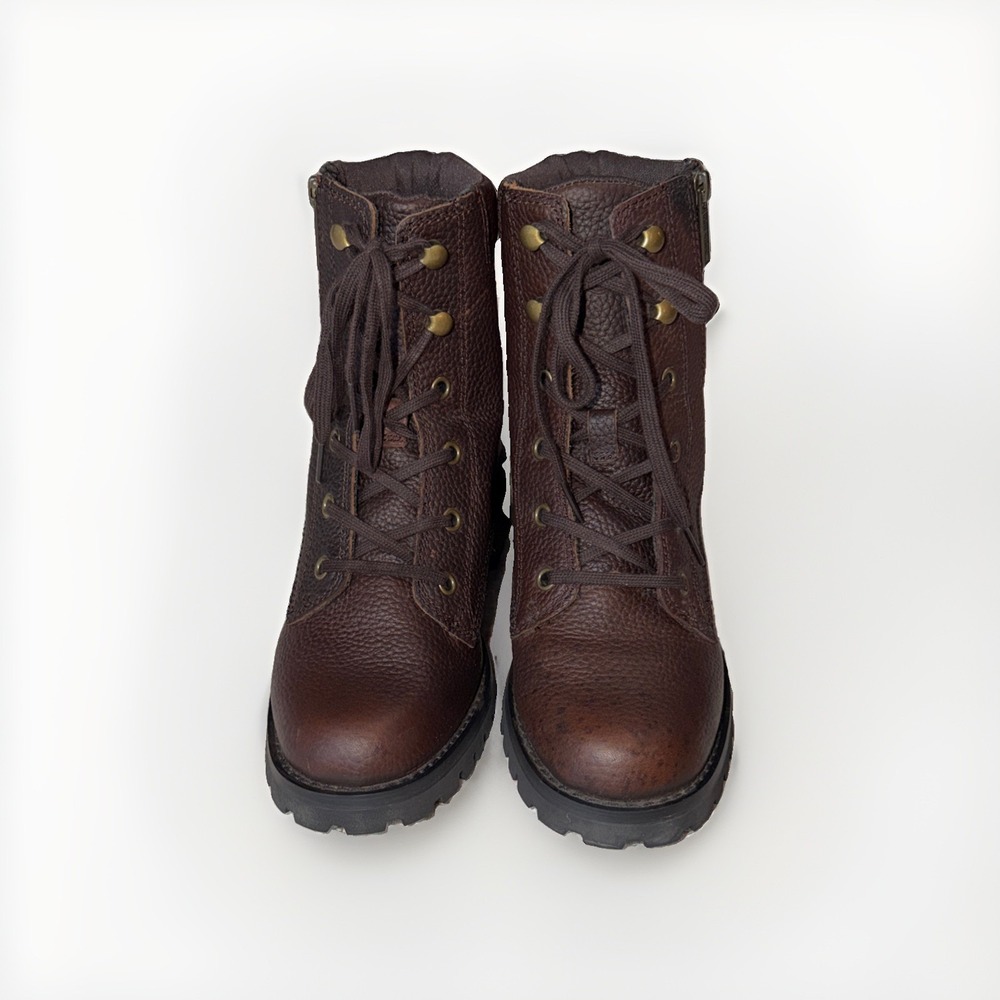 Harley-Davidson Women's Size 8 Nolana 6" Brown Motorcycle Boots Pebbled Leather - Picture 2 of 12